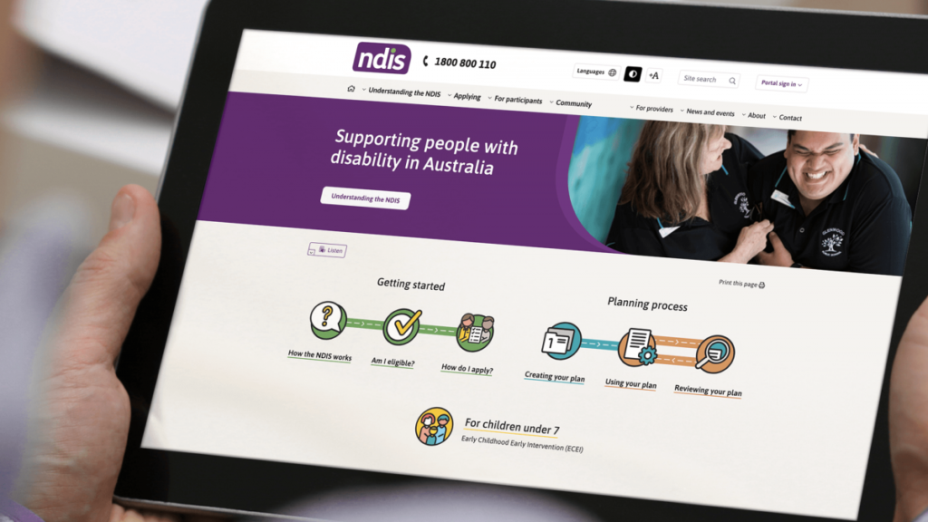 Checking a NDIS provider's website